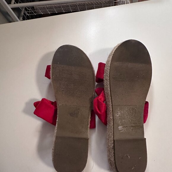 Red Espadrille Sandals - Picture 2 of 3